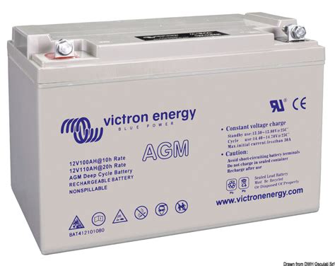 VICTRON AGM Deep Cycle Battery 12 V 110 Ah Osculati 1241601