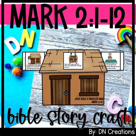 Mark 2 1 12 Bible Craft Jesus Heals A Paralyzed Man Jesus And Paralytic Man Made By Teachers