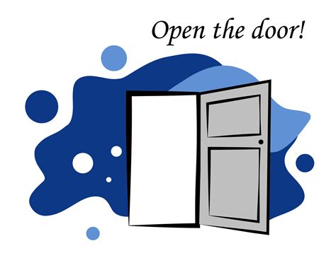 Open door on white background 36145796 Vector Art at Vecteezy