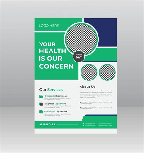 Healthcare Medical Flyer Template With Photo Space 16152220 Vector Art At Vecteezy