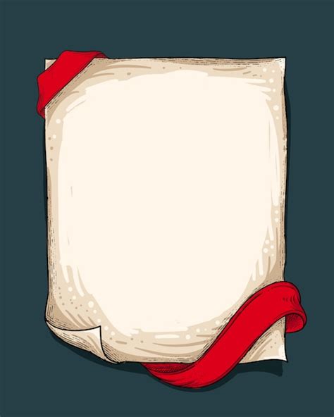 Premium Vector Vintage Paper With Red Ribbon