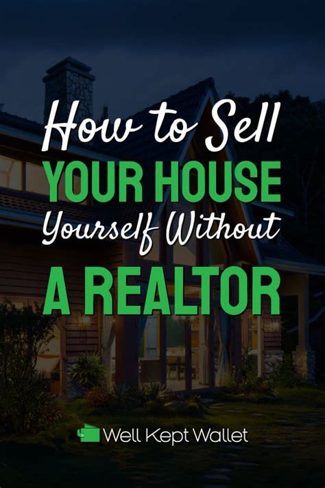 A House With The Words How To Sell Your House Yourself Without A Realtor