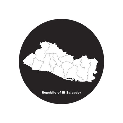 Premium Vector Republic Of El Salvador Map Icon Vector Illustration