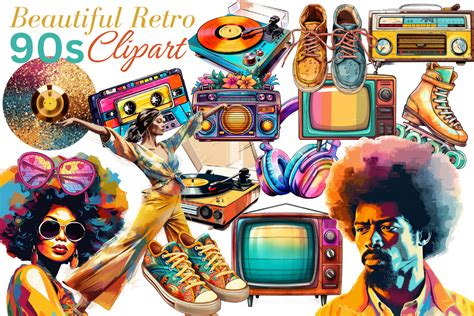 Retro 90s Clipart Graphic by Digital Xpress · Creative Fabrica