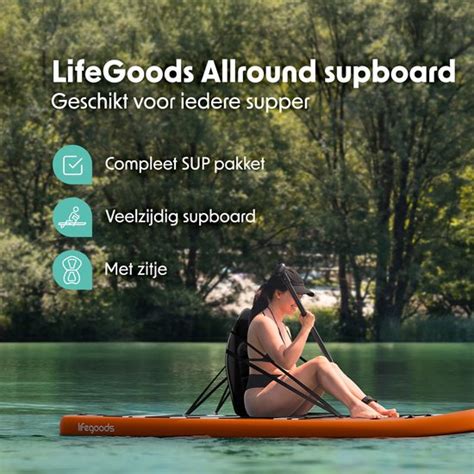 Lifegoods Paddlepro Sup Board Met Zitje Opblaasbaar Paddle Board