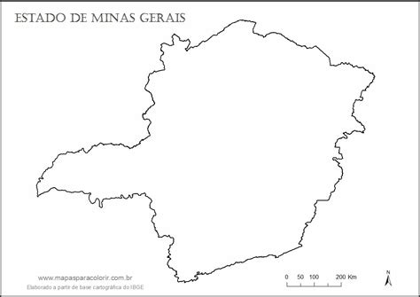 Desenhos De Mapa De Minas Gerais Para Colorir E Imprimir