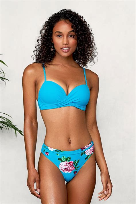 Himmel Bikini Set Mit Twist Und Blumenmuster Cupshe Deutschland