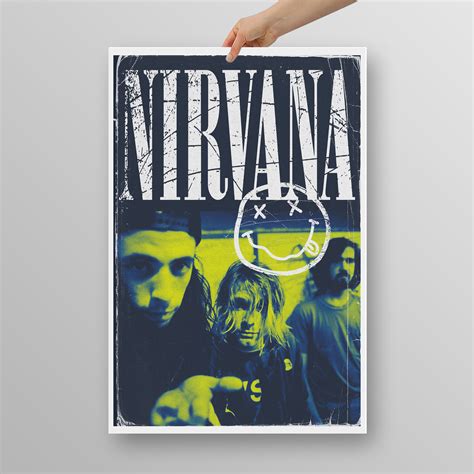 nirvana poster nirvana poster home decor wall decor print custom