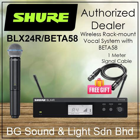 Shure BLX24R B58 Handheld Wireless System With Beta 58A Mic FREE