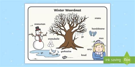 Winter Toneel Woordmat Teacher Made Twinkl