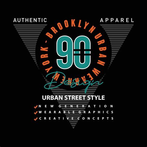 Brooklyn Urban T Shirt And Apparel Design 14911850 Vector Art At Vecteezy