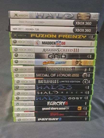 Xbox Game Assortment Including Madden Halo Gta