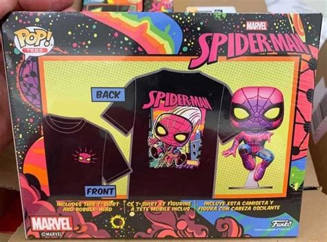 First Look At Target Exclusive Black Light Spider Man Funko Pop And Tee