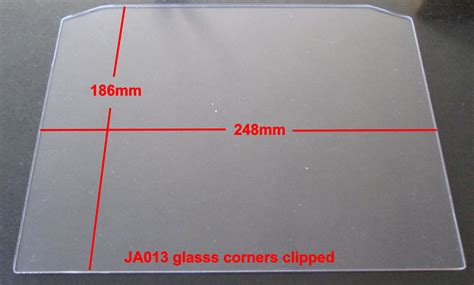 JA013 Woodburning Stove Replacement Glass Pane Clipped corners - Hutt