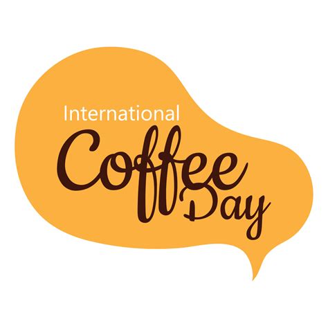 international coffee day, words 11143530 Vector Art at Vecteezy