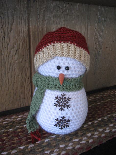 Crocheted Snowman By Jessicaspicketfence On Etsy