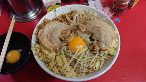 たく二郎 On Twitter 本日はラーメン二郎仙台店で小ラーメン汁なしﾆﾝﾆｸｱﾌﾞﾗｼｮｳｶﾞ生卵でいただきました 約1年ぶりの汁なし もぉ香りが美味しい 豚を引きずり