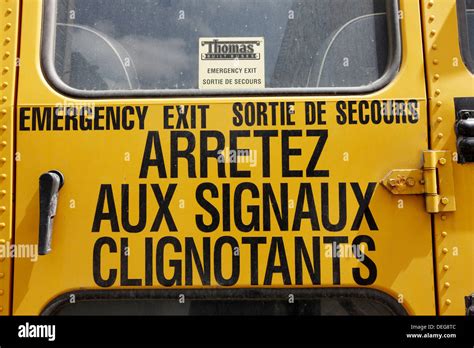 Bus emergency exit sign hi-res stock photography and images - Alamy