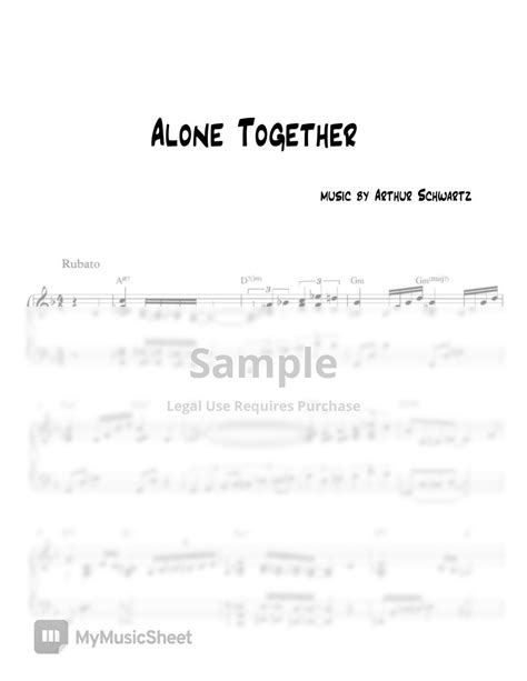 Arthur Schwartz Alone Together Sheets By Miwha