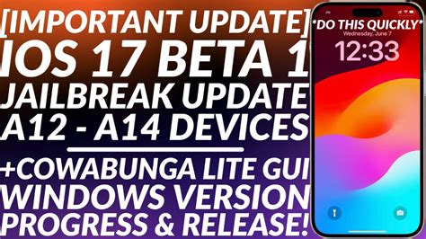 Important A A Ios Jailbreak Update Cowabunga Lite Windows Gui