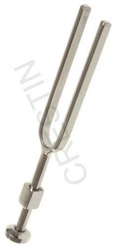 Silver Stainless Steel Tuning Fork For Laboratory Size 9 Inch