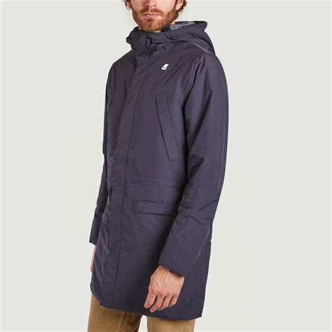 Parka longue doublée Remi Ripstop Marmotta Bleu Marine K Way LException