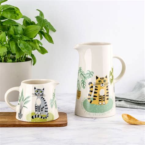 Handmade Ceramic Cat Pitcher Designed In The Uk By Hannah Etsy Uk