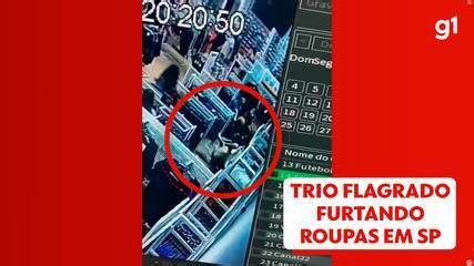 Trio é preso após câmeras flagrarem furto de roupas em shopping na Zona