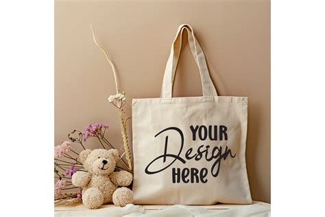 Natural Canvas Tote Bag Mockup Graphic By Mockup And Design Store · Creative Fabrica