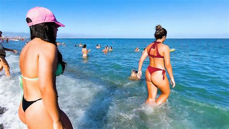 Spain Beach Walk Torremolinos Costa Del Sol 4K YouTube