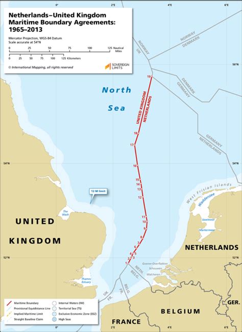 Netherlandsunited Kingdom Maritime Boundary Sovereign Limits