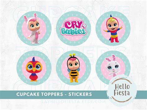 Bebes Llorones Cupcake Toppers Crying Babies Printable Toppers Etsy