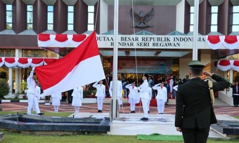 Semarak HUT Ke 79 RI Ratusan WNI Upacara 17 Agustus Di Brunei Darussalam