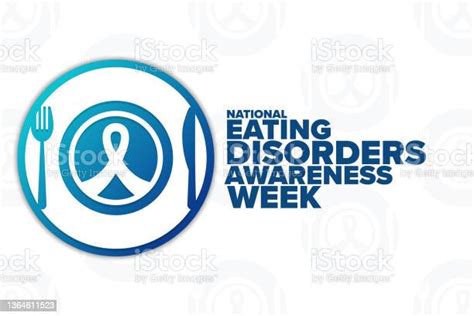 National Eating Disorders Awareness Week Holiday Concept Template For Background Banner Card