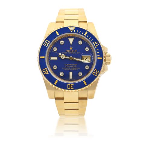 Rolex Reference 116618 Submariner A Yellow Gold Automatic Wristwatch