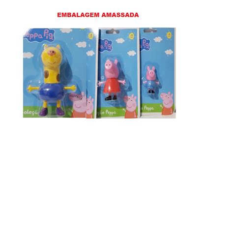 Kit De Bonecos Peppa Pig Personagens Dtc Guarda Panda