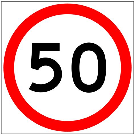 50 Speed Limit (600x600x6mm) Corflute Sign | RM4-V1-50