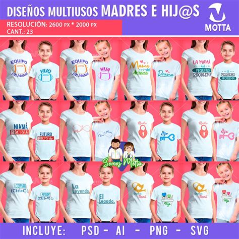 PLANTILLAS PARA SUBLIMAR CAMISETAS PADRES E HIJOS Ubicaciondepersonas