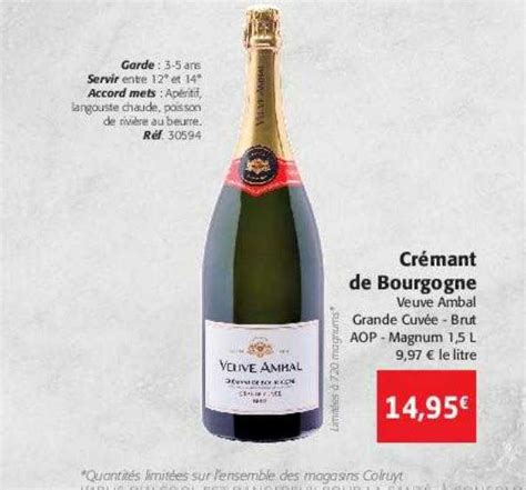 Promo Crémant De Bourgogne Veuve Ambal Grande Cuvée Brut chez Colruyt