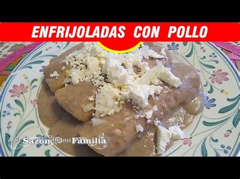 Cómo hacerENFRIJOLADAS CON POLLO Receta Mexicana YouTube