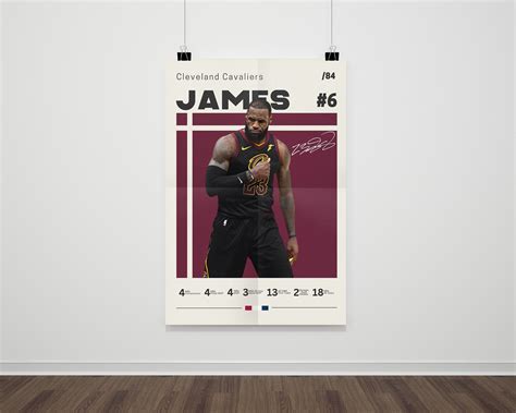 Lebron James Poster Lebron James Nba Poster Lebron James Etsy