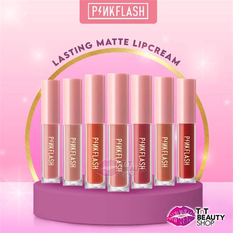 Jual Pinkflash Lasting Matte Lipcream Pink Flash Lipstick Pf L01 Nuz Shopee Indonesia