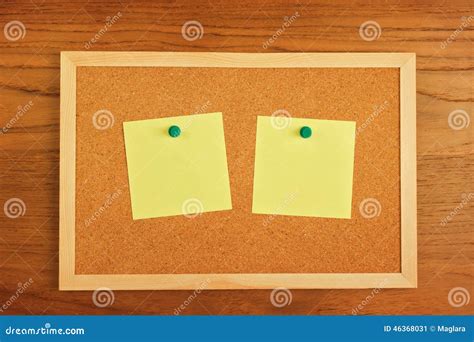 Reminder Blank Notes Paper On Cork Board Stock Image Image Of Notice