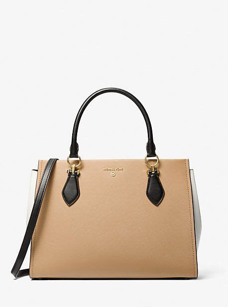 Marilyn Large Color Block Saffiano Leather Satchel