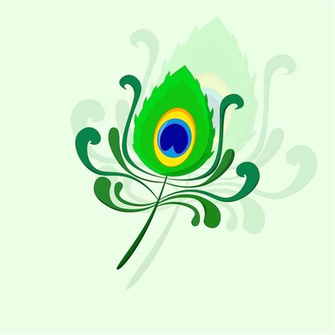 Premium Vector Peacock Feather Icon Vector Illustration