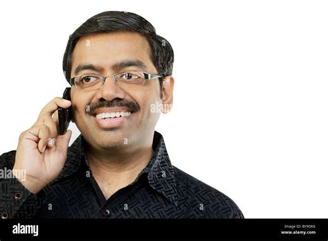 Man Talking On A Mobile Phone Stock Photo Alamy