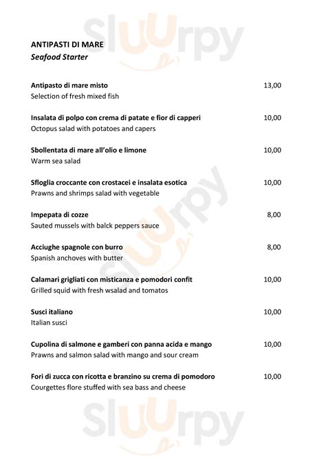 Men Lo Scoglio Prato Specialit E Piatti Del Menu Principale