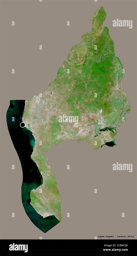 Shape Of Kigoma Region Of Tanzania With Its Capital Isolated On A