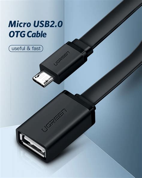 Ugreen Hi Speed Micro Usb Otg Adapter M Round Cable Black