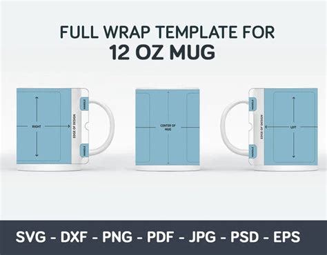 Oz Mug Template Svg Oz Full Wrap Mug Template Cricut Etsy